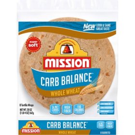 Mission Carb Balance Burrito Whole Wheat Tortillas 8 ct., 20 oz.