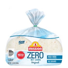 Mission Zero Net Carbs Tortillas Original 17.78 oz., 28 ct.