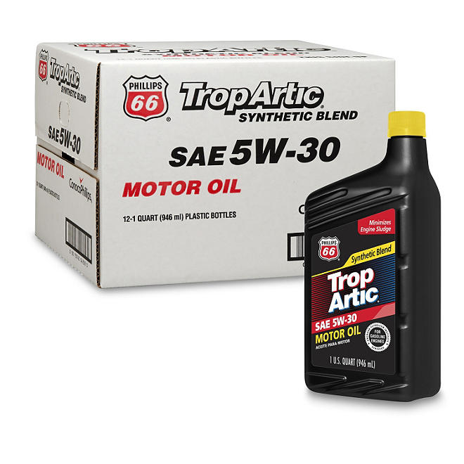 Trop Artic 5W-30 Synthetic Blend Motor Oil - 1 Quart Bottles - 12 pack
