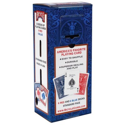 2 Pack Color Red & Blue Bicycle Standard Faces Playing Cards Durable USA-Made 