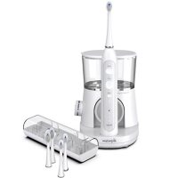 Waterpik Sonic-Fusion 2.0 Flossing Toothbrush with Water Flosser + 5 Replacement Brush Heads, Choose Your Color