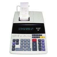 Sharp - EL1197PIII Two-Color Printing Desktop Calculator, 12-Digit Fluorescent - Black/Red