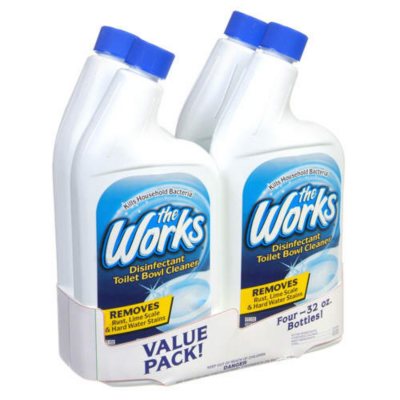 TheWorks Disinfectant Toilet Bowl Cleaner, 32 Oz Bottle, 2/Pack