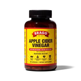 Bragg Apple Cider Vinegar 750 mg Capsules 180 ct.