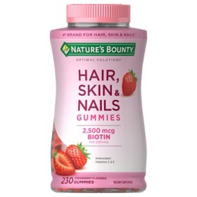 Nature's Bounty Hair, Skin, and Nails Vitamin Gummies With Biotin 230 ct.