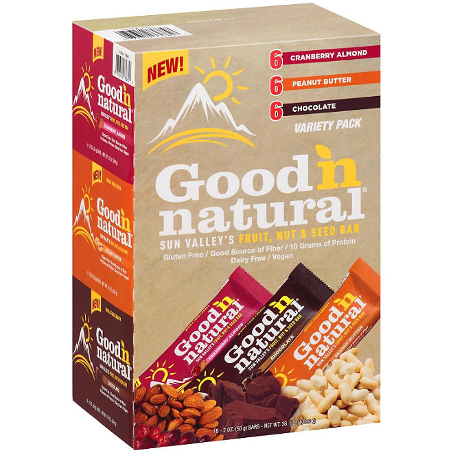 Good 'N Natural® Sun Valley's Fruit, Nut & Seed Bar Variety Pack - 2 oz. - 18 ct.