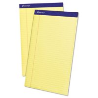 Ampad - Writing Pad - Legal Rule - Legal - Canary - Micro Perf - 12 50-Sheet Pads - Dozen