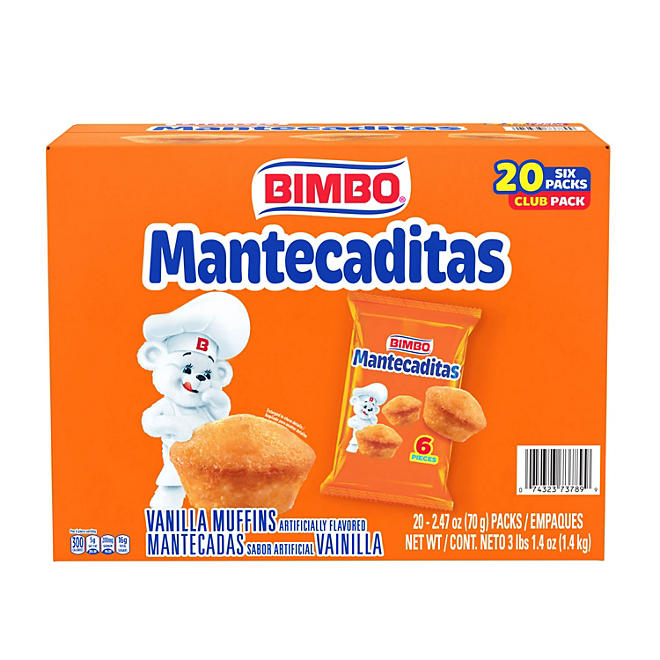 Bimbo Mantecaditas Bite Sized Vanilla Muffins 20 ct.