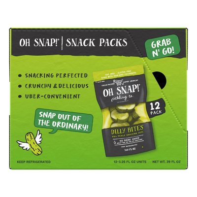 OH SNAP! Dilly Bites Dill Pickle Snack Packs, 3.25 fl. oz., 12 ct ...