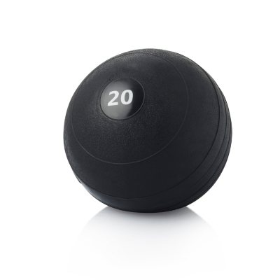 SPRI 30 lb Durable No-Bounce Slam Ball, Rubber Shell, Black 