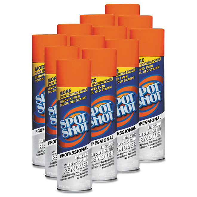 WD-40 - Spot Shot Professional Instant Carpet Stain Remover, 18oz Spray Can -  12/Carton