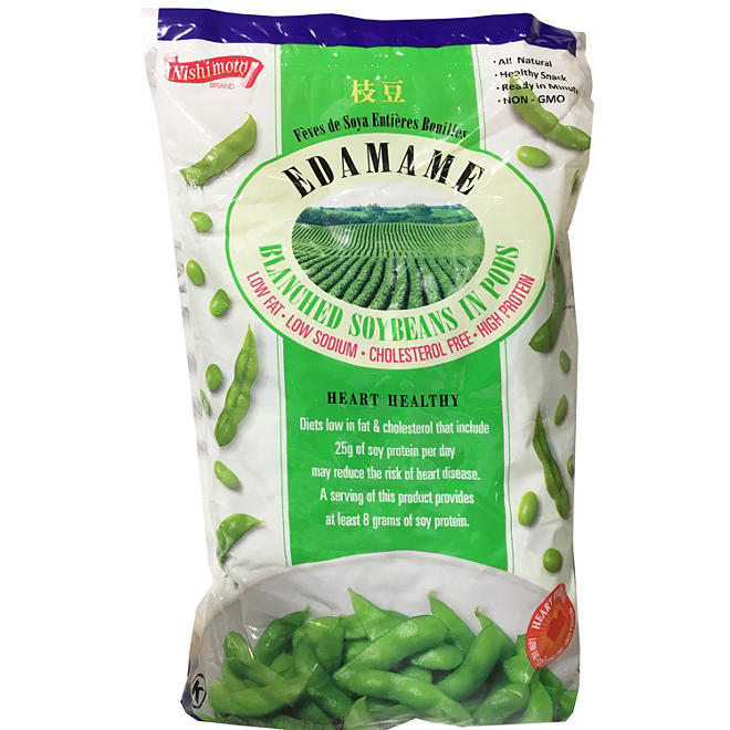 Nishimoto Edamame Blanched Soybeans, Frozen 3 lbs.