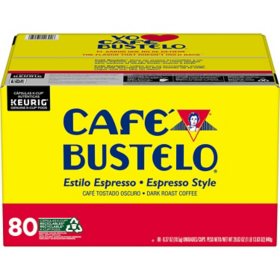 Café Bustelo, Espresso Style Dark Roast Coffee, Keurig K-Cup Pods (80ct.)