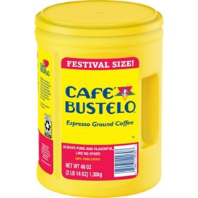 Café Bustelo Festival Size Dark Roast Ground Coffee, Espresso 46 oz.