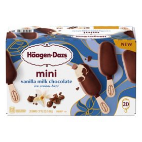Haagen-Dazs Mini Ice Cream Bars, Frozen, 1.85 fl. oz., 20 ct.