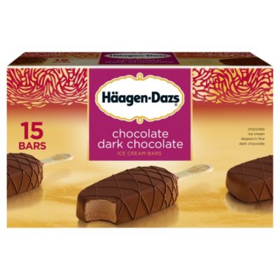 Haagen-Dazs Chocolate Dark Chocolate Ice Cream Bars (15 ct.) - Sam's Club