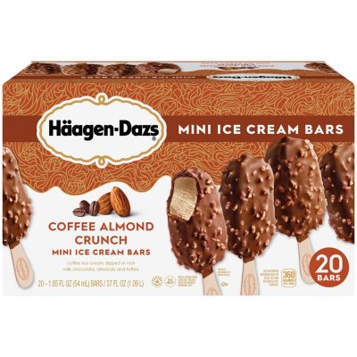 Haagen-Dazs Coffee Almond Crunch Mini Ice Cream Bars (20 ct.) - Sam's Club