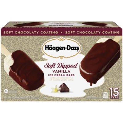 Haagen-Dazs Soft Dipped Vanilla Ice Cream Bars (15 ct.) - Sam's Club