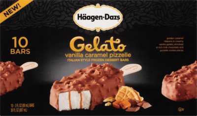 Haagen-Dazs Vanilla Caramel Pizzelle Gelato Bars (10 ct.) - Sam's Club