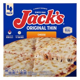 Jack's Original Thin Cheese Frozen Pizza (4 pk.)