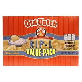 Old Dutch Rip-L Potato Chips 10 oz. ea., 3 pk.