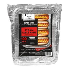 Member's Mark Aluminum Steam Table Pans, Half Size (100 ct.)