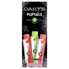 Daily's Poptails Alcohol Infused Pops Variety Pack 100 ml pop, 12 pk.