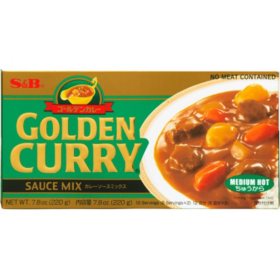 S&B Golden Curry Sauce Mix, Medium Hot, 7.8 oz., 2 pk.