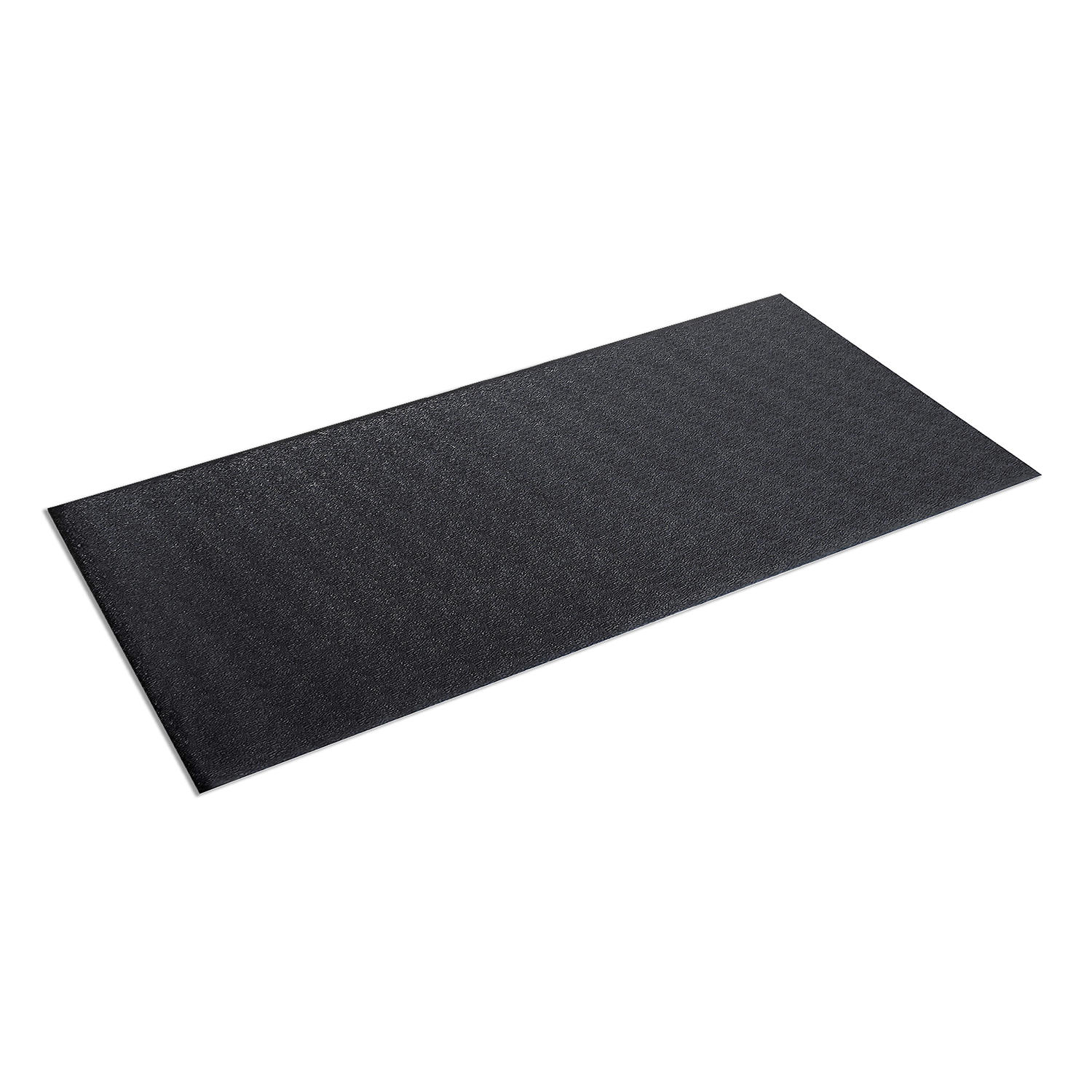 SuperMats - TreadmillMat - Standard Quality Dense Foam Vinyl - Fitness Equipment Mat, Black, 36' x 78'