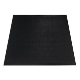 SuperMats Commercial-Grade Solid Vinyl GymMat, 50" x 60" Black