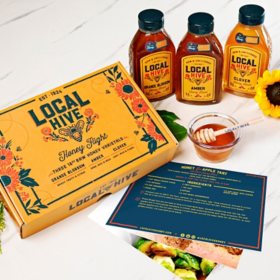 Local Hive 100% US Raw and Unfiltered Honey Gift Flight (16 oz., 3 pk.)