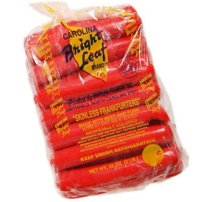 Carolina Bright Leaf Skinless Frankfurters (32 oz.)