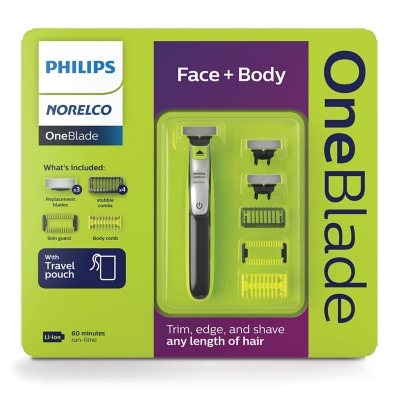 fish maximize Conform Philips Norelco OneBlade Face + Body Electric Trimmer and Shaver - Sam's  Club