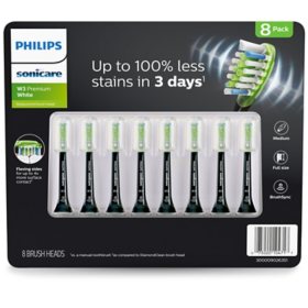 Philips Sonicare Premium Whitening Replacement Brush Heads, Black, 8 ct.