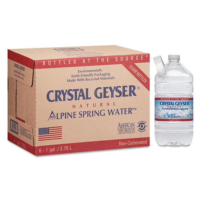 Crystal Geyser Alpine Spring Water 1 gal., 6 pk.