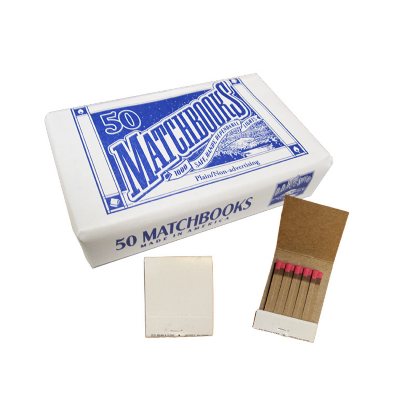 600 Plain White Match Matchbook Convenience Store Wholesale DD BEAN 12 X 50 Book 