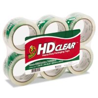 Duck Brand Heavy-Duty Packaging Tape, 1.88" x 55 yds., Clear, Select Quantity