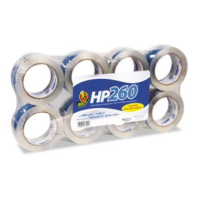 1067839 - 2 Pack Duck HP260 Packing Tape Refill 8 Rolls 1.88 Inch x 60 Yard Clear 