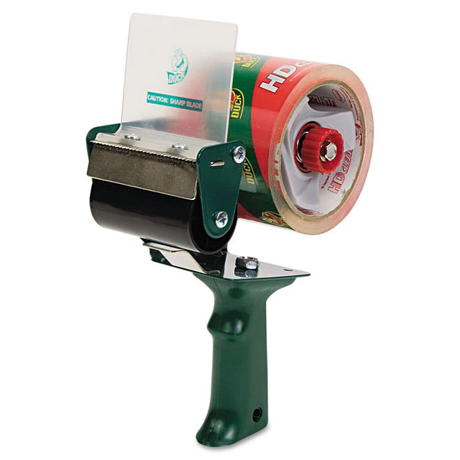 Duck - Extra-Wide Packaging Tape Dispenser, 3" Core -  Green