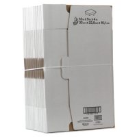 Duck Self-Locking Shipping Boxes, 13" L x 9" W x 4" H, White, 25/Pack