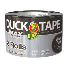 Duck Brand Max Strength 1.88 in. x 45 yd. Duct Tape, Silver 2pk