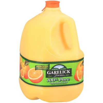 Orchard Pure 100% Pure Orange Juice From Concentrate 1 Gallon Plastic Jug, Juice and Drinks