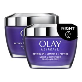 Olay Ultimate Retinol 24 + Vitamin E + Peptide Night Moisturizer, 1.7 oz., 2 pk.