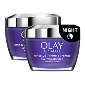 Olay Ultimate Retinol 24 + Vitamin E + Peptide Night Moisturizer (1.7 oz., 2 pk.)