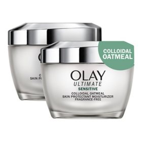 Olay Ultimate Soothing Face Moisturizer for Sensitive Skin, Fragrance-Free, 1.7 oz., 2 pk.