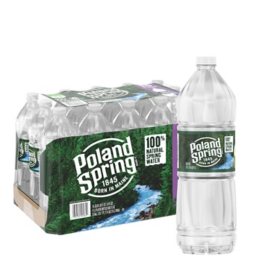 Poland Spring 100% Natural Spring Water 1 L., 15 pk.