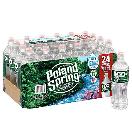 Poland Spring 100% Natural Spring Water (23.7 fl. oz., 24 pk.)