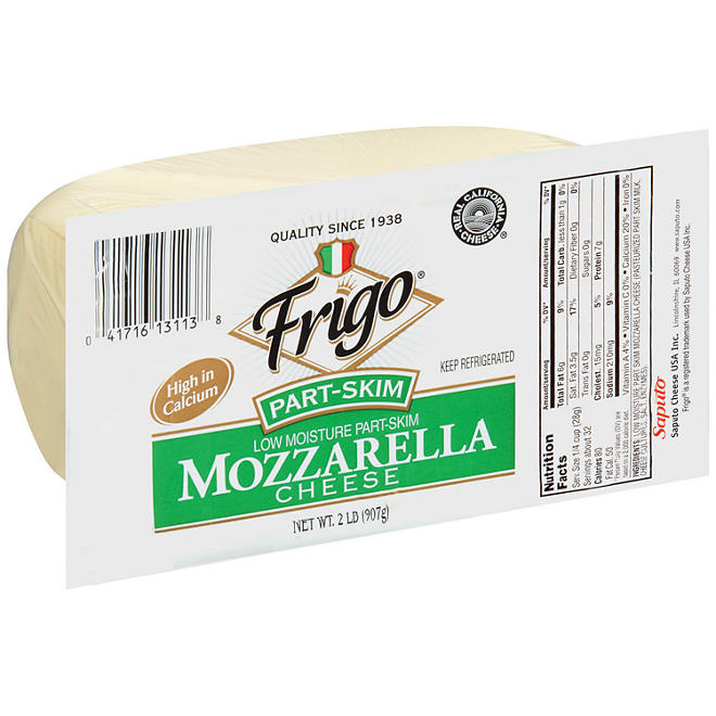 Frigo Part Skim Mozzarella Cheese - 2 lb.