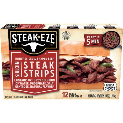 Steak-EZE Sirloin Steak Strips, Frozen (42 oz.) - Sam's Club