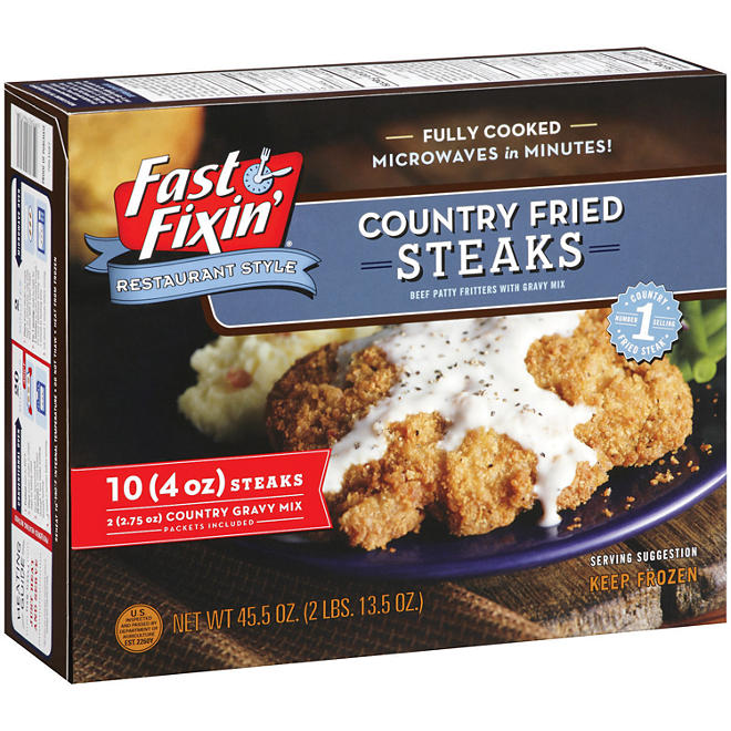 Fast Fixin'® Restaurant Style Country Fried Steaks with Country Gravy - 45.5 oz.
